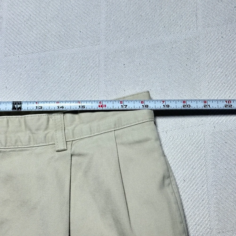 Polo Ralph Lauren Chino Pants Men 36x30* Twill Pleated Cuffed Cotton Khaki Beige